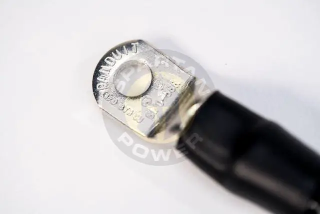 Alt view image 4 of 7 - Preassembled 4 AWG 3 Foot Alligator Clamp Battery Cable Set with 5/16 Inch Inch Ring Terminal by Made in The USA