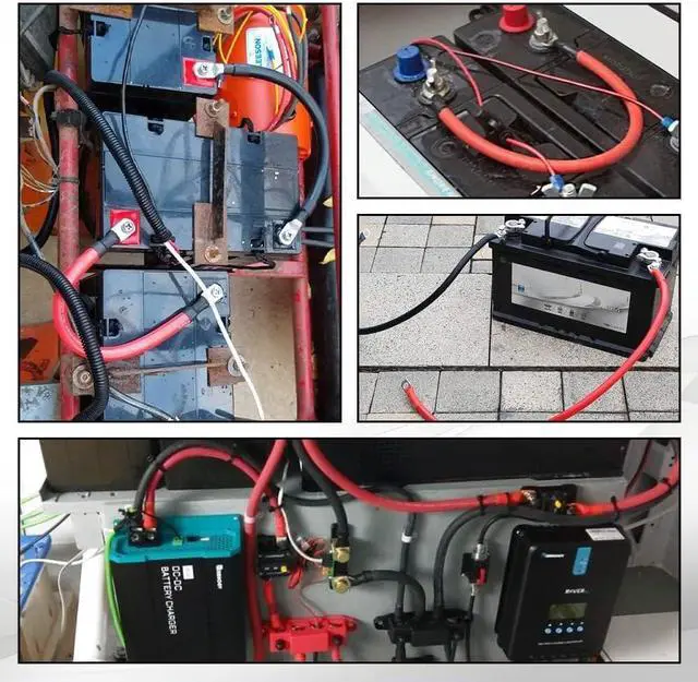 Alt view image 6 of 6 - 2 AWG Battery Cable 3FT 2 Gauge Pure Copper Battery Inverter Cables with 3/8 in Lugs Both Ends Power Inverter Wire Set for Automotive Solar Power Inverter Marine Boat RV Car Motorcycle (2pcs)