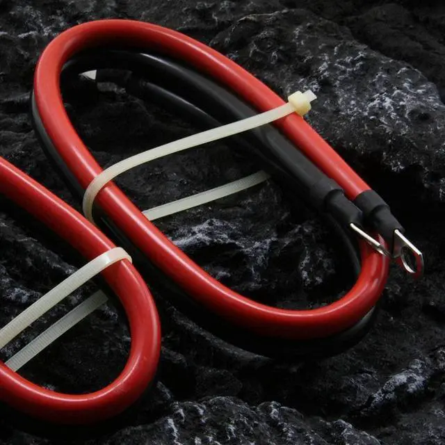 Alt view image 7 of 7 - 2 AWG Gauge Battery Cable Red Black Pure Copper Battery Cables Power Inverter Wire Set for Solar RV Car Boat Automotive Marine Motorcycle with 5/16 in Lugs (4FT)