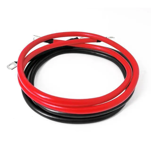 Alt view image 7 of 7 - 2 AWG Battery Cable 3FT 2 Gauge Pure Copper Battery Inverter Cables with 3/8 in Lugs Both Ends Power Inverter Wire Set for Automotive Solar Power Inverter Marine Boat RV Car Motorcycle (3FT)