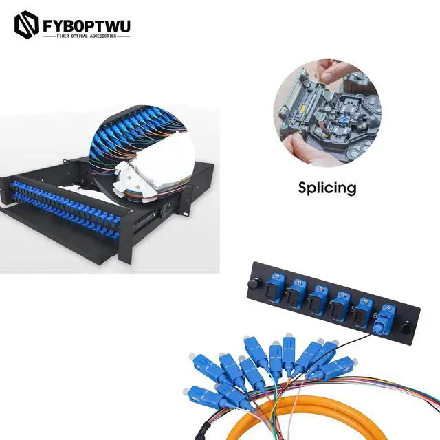 Alt view image 3 of 3 - 12 Fibers SC UPC Singlemode (SM) Fiber Optic Pigtail 1.2m SC Single Mode Fiber Cable Pigtail for Engineering Network Fiber Access, 4 Packs