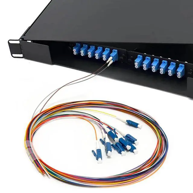 Alt view image 5 of 6 - (4Pack) 12 Strand Singlemode 9/125 LC-UPC Fiber Pigtail, Fiber Optic Pigtail, 1.5 Meters LC Cable