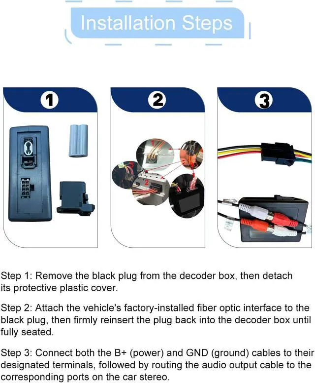 Alt view image 5 of 7 - Fiber Decoder for Mercedes, Optical Box Most Adapter for Porsche 911 997 Macan Boxster Cayenne Cayman, Optic Car Radio Stereo Audio Converter Amplifier Connector for ML GL SLK CLS R E S Series