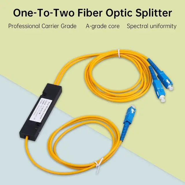 Alt view image 6 of 7 - 5-Pack SC/UPC Fiber Optical FBT Splitter 1x2(1 in 2 Out) Singlemode 1310/1550nm for Network Signal Distribution