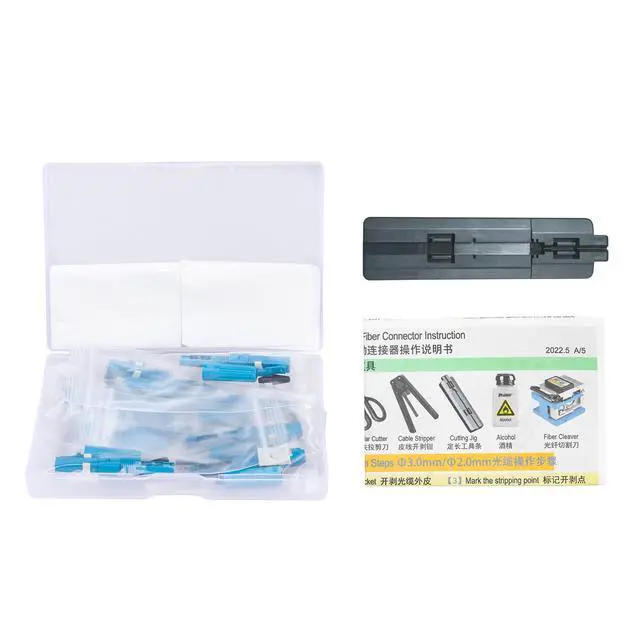Alt view image 6 of 7 - 20 Pack LC-UPC Singlemode Fiber Optic Cable Quick Connector Fast Connection Adapter for 0.9/2.0/3.0/2.0 * 1.6/2.0 * 3.0mm Fiber Cable