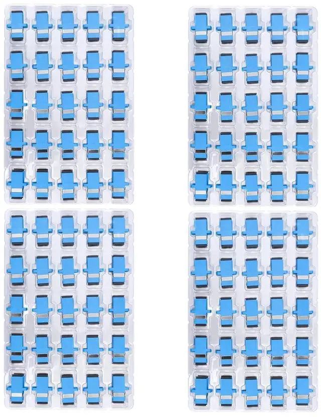 Main image of 100 pcs SC Fiber Optical Coupler SC Singlemode (SM) Simplex Fiber Optic Adapter SC Female to SC Female UPC Simplex Single Mode Network Internet Connector Adapter