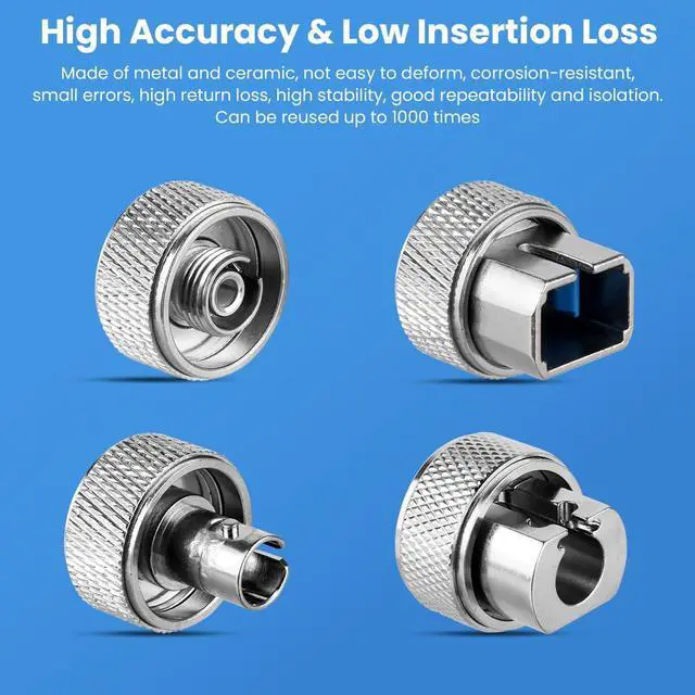 Alt view image 6 of 7 - 6 Types of Fiber Optic Connector - Single Mode FC Male to LC Female VFL Fiber Optic Adapter, OTDR FC ST LC Adapter, SM SC/UPC Male to SCAPC Female Optical Fiber Connector