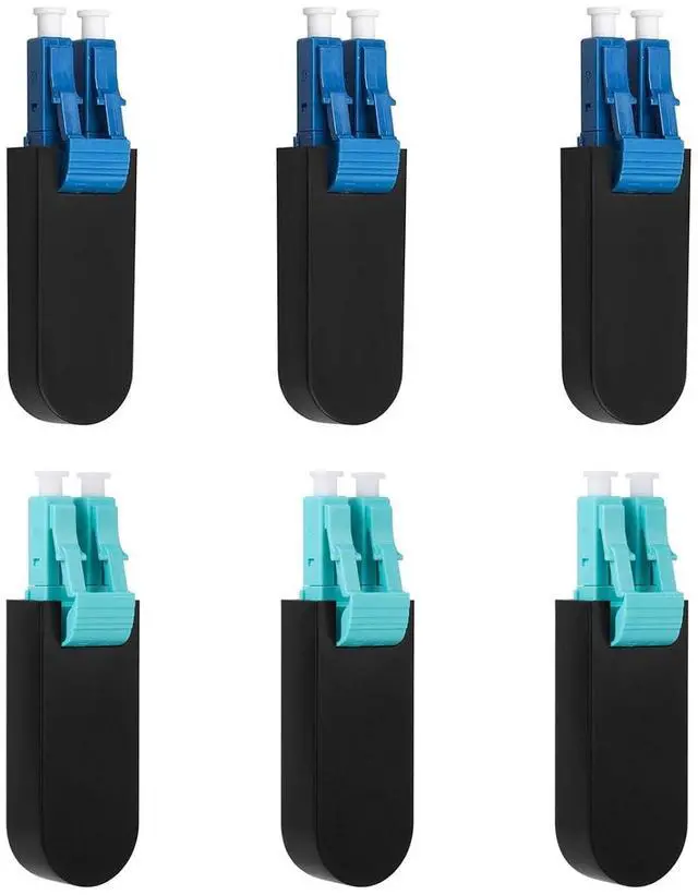 Main image of 3 Pcs Single Mode 9/125um LC/UPC Fiber Optic Loopback Adapter and 3 Pcs Multi Mode 50/125um LC/UPC OM3 Loopback Connector Plug Tester - SM & MM Duplex Loop Back Device Tool for Optical Cable Testing