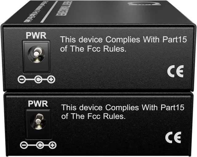 Alt view image 7 of 7 - Dual RJ45 Ports Pair of Fiber Media Converters, Gigabit Ethernet, SM LC 1310nm SFP Included 10/100/1000Base-Tx to 1000Base-LX Single Mode Fiber, Up to 20km (12.4 mi)