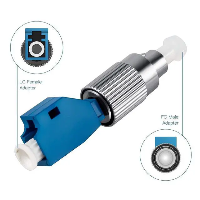 Alt view image 4 of 7 - 30 Pcs Visual Fault Locator Fiber Adapter, Fiber Optic Connector, Single Mode 9/125um FC Male to LC Female Hybrid Optical Fiber Convertor Adapter Compatible with Optical Power Meter Cable