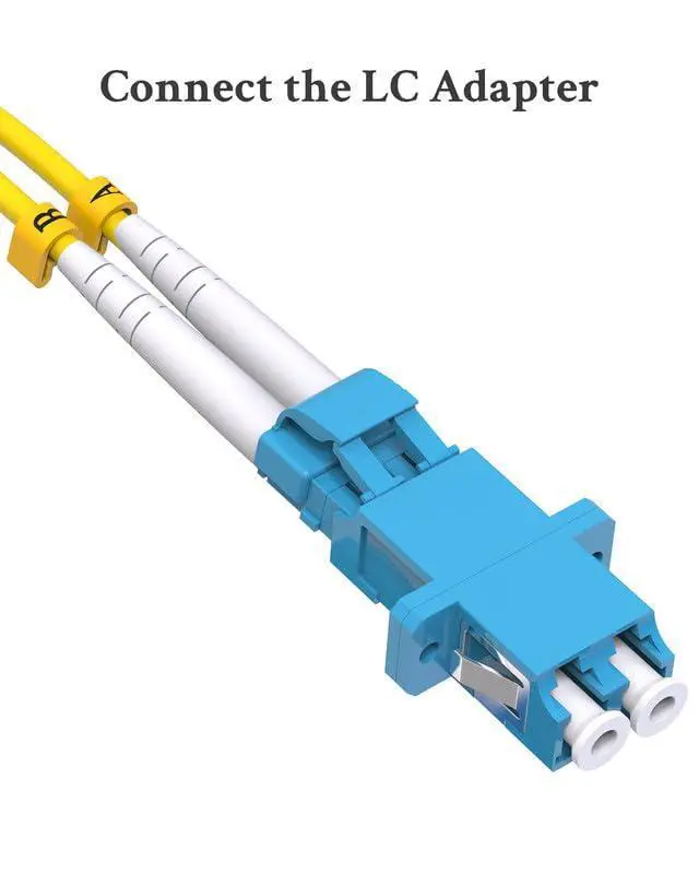 Alt view image 4 of 7 - 5 Pack Fiber Optic Adapter Cable LC Male to SC Female, OS2/OS1 Duplex Singlemode 10GB 9/125µm Hybrid Adapter Converter Dongle for Fiber Optic Network 1 FT