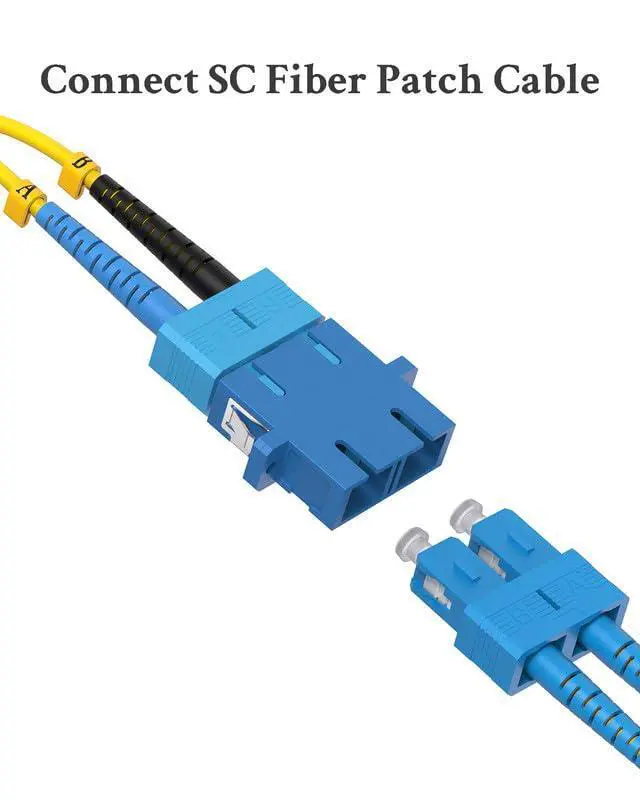 Alt view image 3 of 7 - 5 Pack Fiber Optic Adapter Cable LC Male to SC Female, OS2/OS1 Duplex Singlemode 10GB 9/125µm Hybrid Adapter Converter Dongle for Fiber Optic Network 1 FT