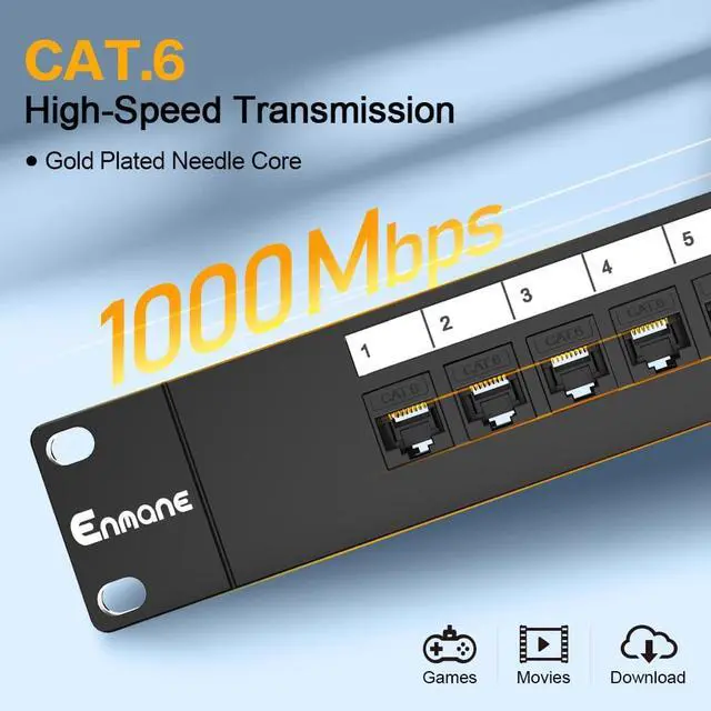Alt view image 3 of 7 - 16 Port Patch Panel Cat6 Keystone RJ45 Patch Panel (EC Listed) UTP 1U Network Patch Panel with Smart Cable Management for 19inch Rackmount
