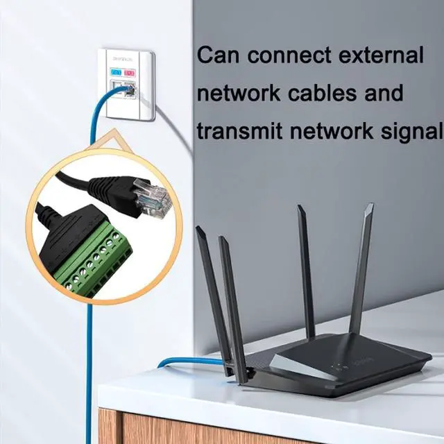 Alt view image 5 of 7 - 10 Pcs RJ45 Male to 8 Pin Screw Terminal Adapter,1ft RJ45 8p8c to 8Pin Bolt Terminal Connector for Cat 5/5e/6 Ethernet Extender CCTV Digital DVR Network Adapter (Male)