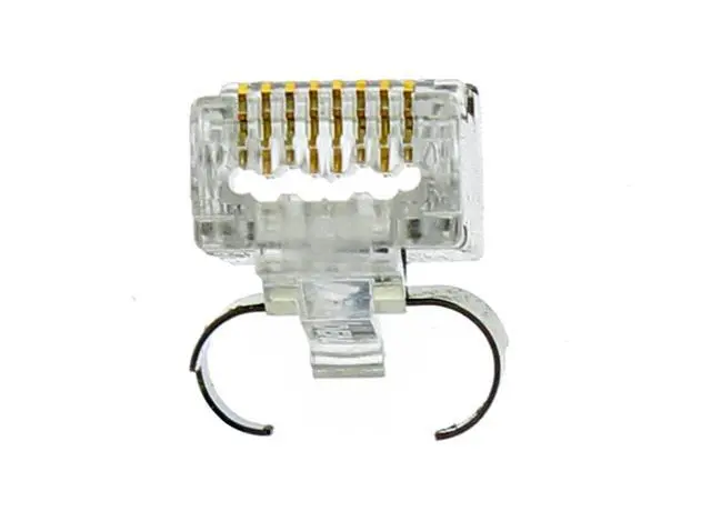 Alt view image 3 of 7 - INC. 85-368 Shielded Feed-Thru Modular Plug Connector, Cable Connector for CAT6A/6/5e Shielded Cables, (25 Connectors)