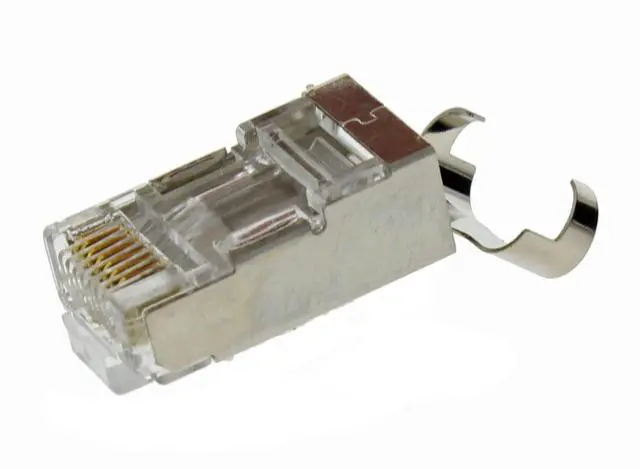 Alt view image 5 of 7 - INC. 85-368 Shielded Feed-Thru Modular Plug Connector, Cable Connector for CAT6A/6/5e Shielded Cables, (25 Connectors)