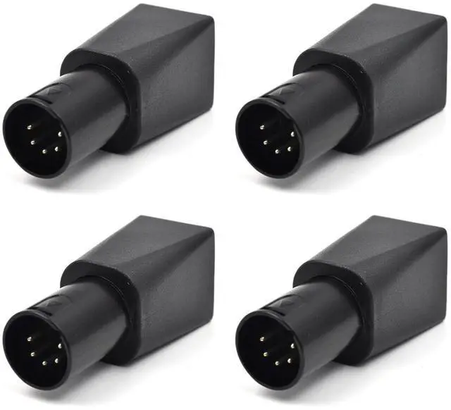 Main image of XLR DMX to RJ45 Connector DMX to Ethernet Male Adapter Plug, 5 Pin, This Adapter can use Any CAT-5 Ethernet Cable as a DMX512 Cable,(4 Pack)