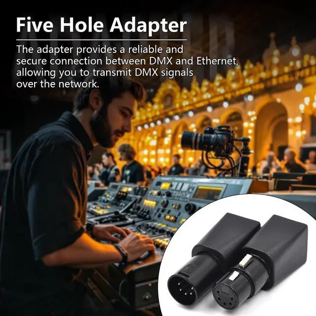 Alt view image 4 of 7 - XLR DMX to RJ45 Connector DMX to Ethernet Male Adapter Plug, 5 Pin, This Adapter can use Any CAT-5 Ethernet Cable as a DMX512 Cable,(4 Pack)