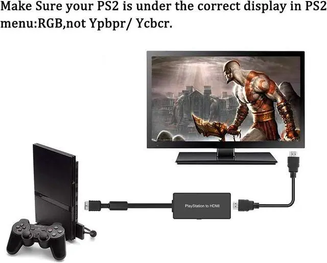 Alt view image 3 of 6 - PS2 to HDMI Converter Adapter, PS2 HDMI Video Converter with 3ft HDMI Cable for Sony PlayStation 2/ PlayStation 1