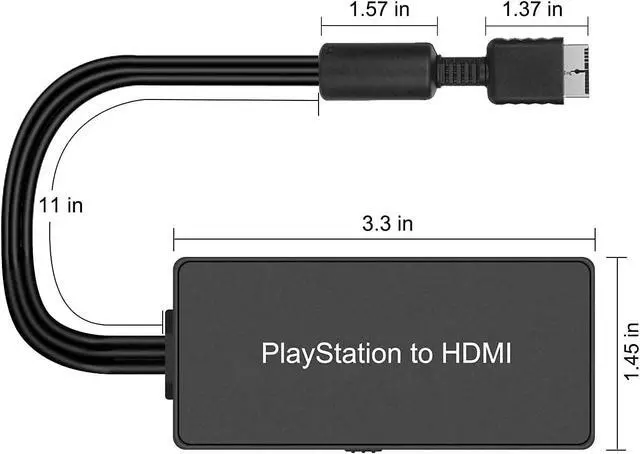 Alt view image 5 of 6 - PS2 to HDMI Converter Adapter, PS2 HDMI Video Converter with 3ft HDMI Cable for Sony PlayStation 2/ PlayStation 1
