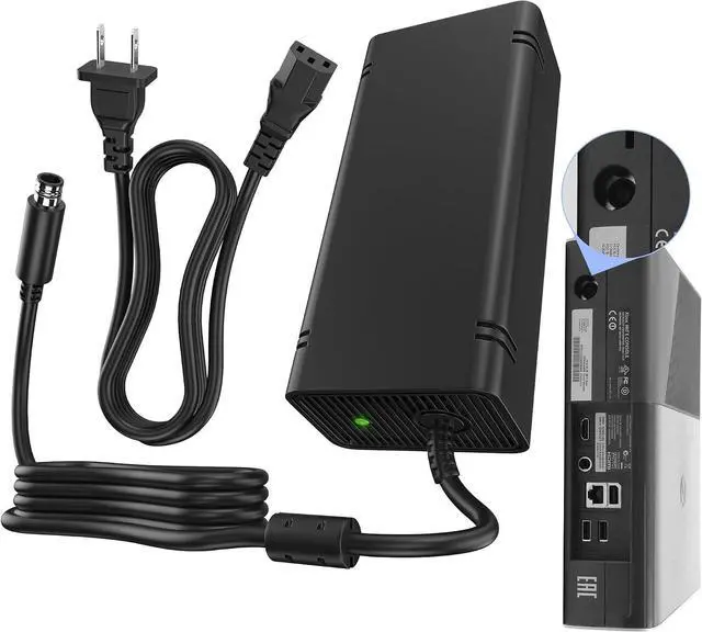 Main image of AC Adapter for Xbox 360E Console,115W Power Supply Brick with Cord,Replacement Power Brick for Xbox 360E Console(Not Fit for Xbox360 Slim/Xbox360 Console)