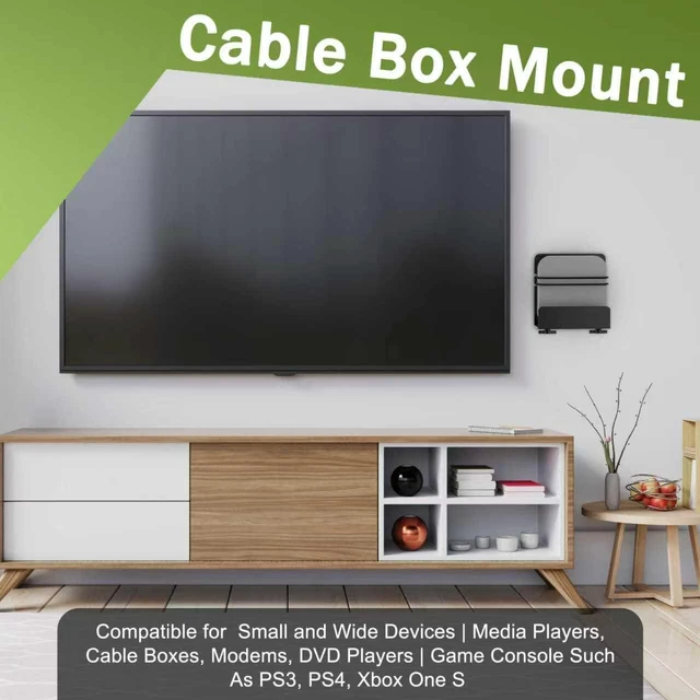 Alt view image 5 of 7 - 4 Pack Cable Box & Modem Mount | Adjustable Wall Mount for Small and Wide Devices, Media Players, Cable Boxes, Modems, DVD Players