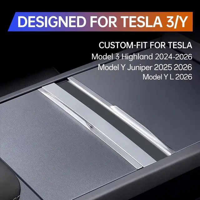 Alt view image 2 of 7 - USB Hub for Tesla Model Y Juniper Model 3 Highland Model Y L | Fits 2025-2026 Juniper 2024-2025 Highland Y L, 119W Fast Charging, Dual Retractable Type-C Cables, Sliding Cover Console Dock
