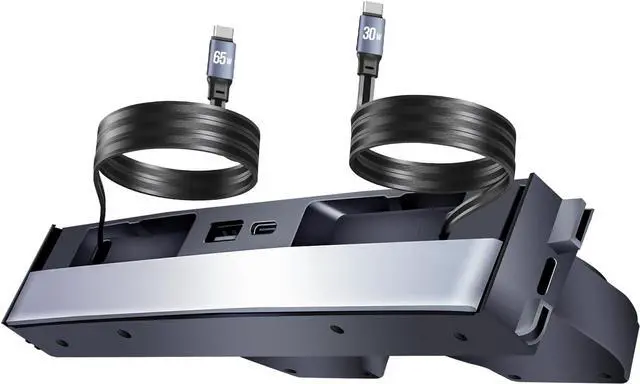 Main image of Upgrade 65W USB Charger Hub for Tesla Model 3 Highland 2024-2025 & New Model Y Juniper 2026 Accessories 4-Port Retractable Phone Charger 2 Type-C Fast Charging Cables USB Hub Center Console