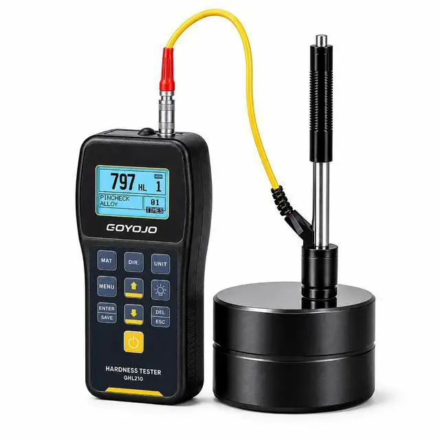 Main image of Portable Leeb Hardness Tester -,Hardness Testing Equipment Kit with Test Block, Copper, 7-in-1 HL, HV, HB, HRC, HRB, HRA, HS