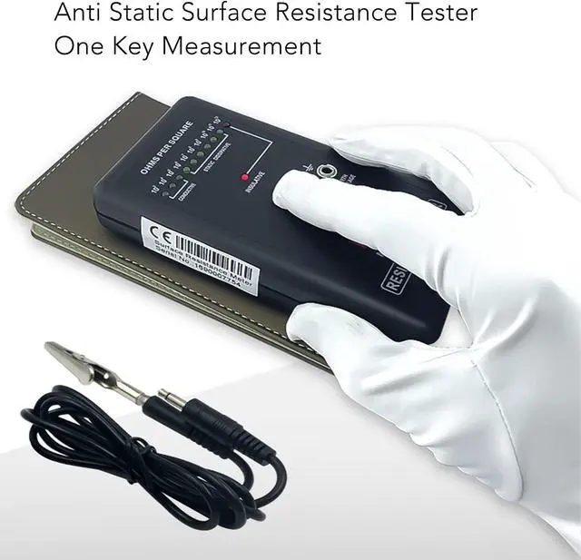 Alt view image 4 of 7 - Digital Static Electricity Tester - Precise Measuring Instrument Electrostatic Analyzer Self Calibration Resistivity Tester