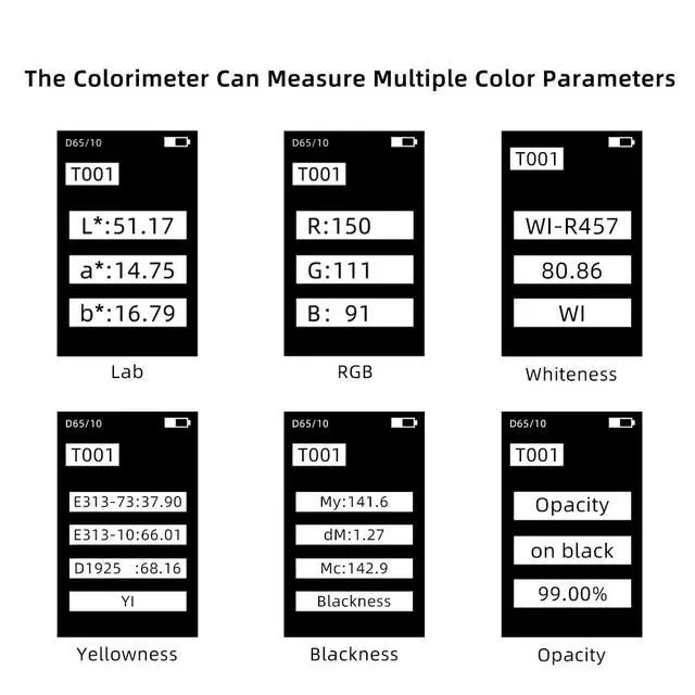 Alt view image 4 of 5 - Portable Colorimeter, D/8 Structure,8mm Caliber,Universal Colorimeters for Various Industries,Massive Storage of Data,Supporting APP and Computer Software