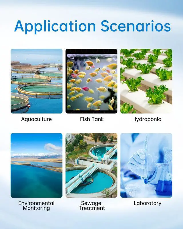Alt view image 5 of 7 - Digital Dissolved Oxygen Meter with ATC, High Accuracy Do Meter with 9.84ft Cable, 0-20mg/L Measurement Range, Portable Dissolved Oxygen Tester for Aquaculture, Aquarium, Hydroponics, Wastewater