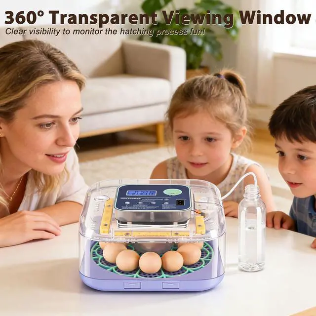 Alt view image 6 of 7 - Incubators for Hatching Eggs, 12-24 Egg Digital Incubator with Smart Temperature & Humidity Control, Auto Egg Turner, Egg Candler, Poultry Hatcher for Chicken Eggs, Ducks, Goose, Quail Eggs
