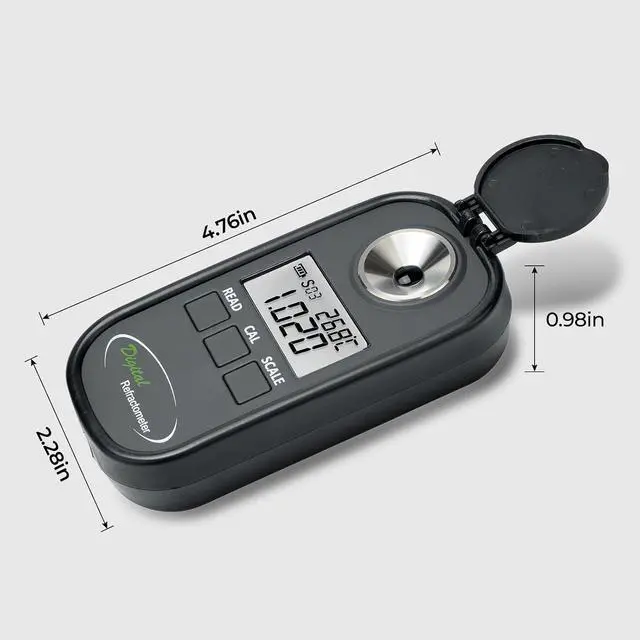 Alt view image 5 of 7 - Digital Salinity Refractometer Salinity Meter Salt Meter Range 0-28%, Specific Gravity 1.000-1.217