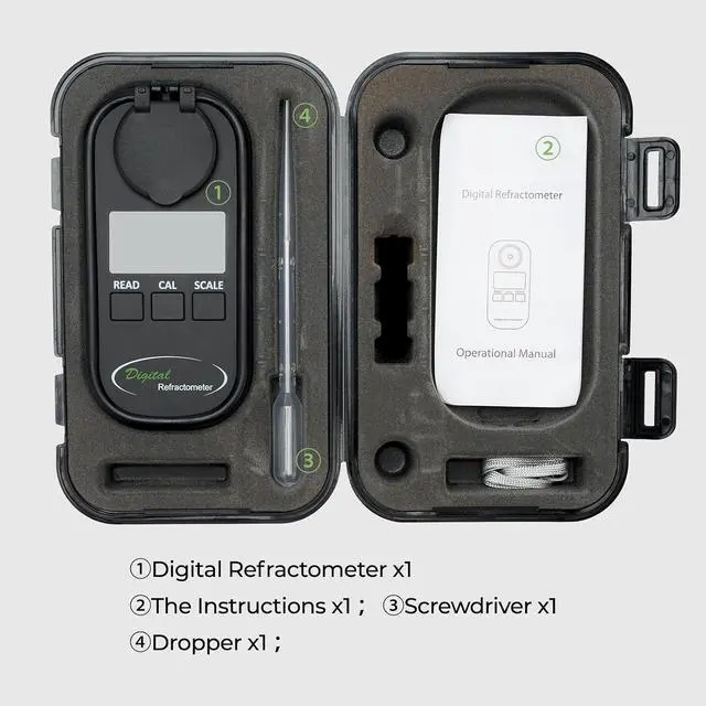 Alt view image 6 of 7 - Digital Salinity Refractometer Salinity Meter Salt Meter Range 0-28%, Specific Gravity 1.000-1.217
