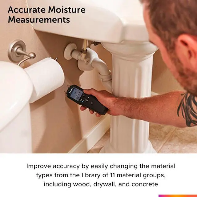 Alt view image 3 of 7 - MR55 - Pin Moisture Meter with Bluetooth for Instant Data Sharing via The Tools Mobile app. | Pin-based moisture, Tools Mobile app, instant data sharing, remediation, pest control, inspection