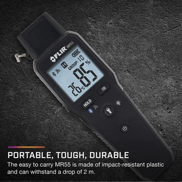 Alt view image 7 of 7 - MR55 - Pin Moisture Meter with Bluetooth for Instant Data Sharing via The Tools Mobile app. | Pin-based moisture, Tools Mobile app, instant data sharing, remediation, pest control, inspection