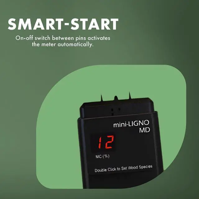 Alt view image 5 of 7 - Mini-Ligno MD - Pin Moisture Meter - Humidity Detection & Wood Moisture Meter for Wall, Home Construction, Water Damage - Made for Hobbyist Woodworkers - Easy to Use, Reliable, and Durable
