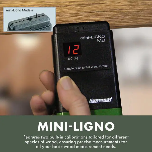 Alt view image 7 of 7 - Mini-Ligno MD - Pin Moisture Meter - Humidity Detection & Wood Moisture Meter for Wall, Home Construction, Water Damage - Made for Hobbyist Woodworkers - Easy to Use, Reliable, and Durable