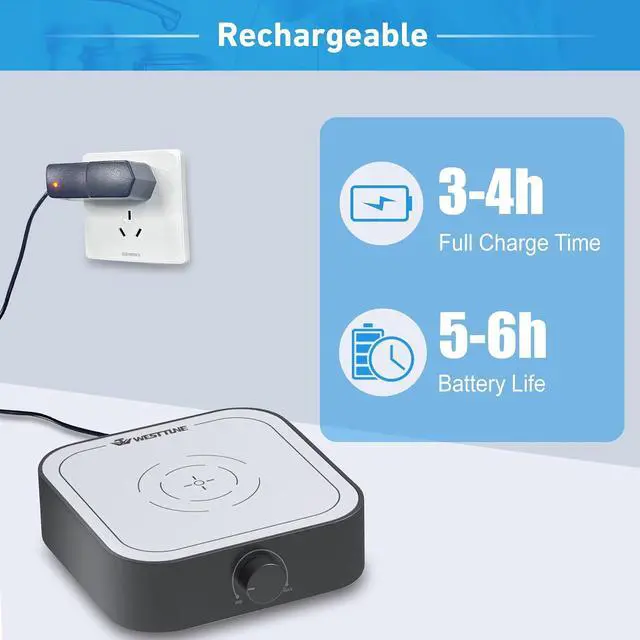 Alt view image 2 of 6 - Rechargeable 3000rpm Magnetic Stirrer Mixer with Stir Bar, Brushless DC Motor Max 3000ml Magnetic Stir Plate MixerNo Hot)