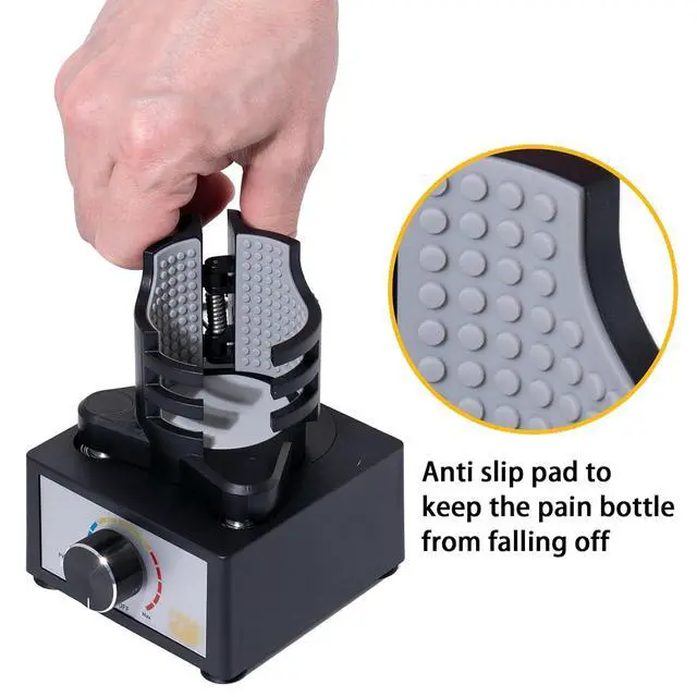 Alt view image 4 of 7 - Hands-Free Model Paint Shaker,Mini Adjustable Speed Vortex Mixer Machine for Acrylic Paints,Tattoo Ink,Nail Polish,Eyelash Glue Adhesives,Pigment,Testing Tubes