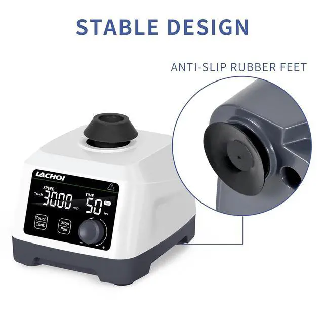 Alt view image 6 of 7 - Lab Vortex Mixer 100-3000rpm LCD Dispaly with Touch & Continuous Function Speed Lab Vortex Mixer with Timing Function Lab Vortex Shaker