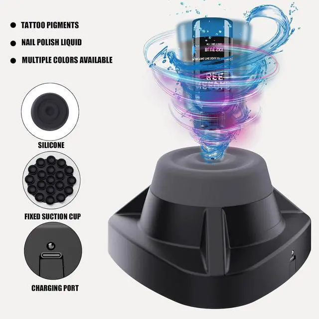 Alt view image 2 of 7 - Mini Vortex Mixer 10000 RPM, Compact Portable Lab Vortex Shaker with Non-Slip Base, One-Touch Operation Tattoo Ink Paint Mixer for Tattoo Ink, Lab Reagents, Nail Polish, Eyelash Adhesive