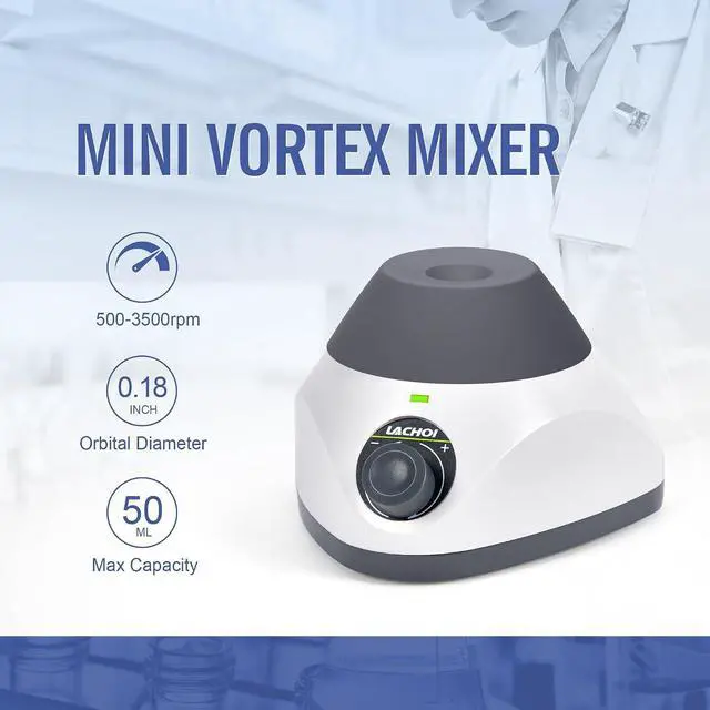 Alt view image 2 of 7 - MINI Vortex Mixer 500-3500RPM Adjustable Speed Touch Function Lab Vortex Paint Mixer Mix Up to 50ML 4.5mm Orbital Diameter for Nail Polish Inks Eyelash Adhesives Acylic Paints Test Tube