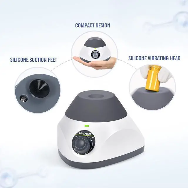 Alt view image 3 of 7 - MINI Vortex Mixer 500-3500RPM Adjustable Speed Touch Function Lab Vortex Paint Mixer Mix Up to 50ML 4.5mm Orbital Diameter for Nail Polish Inks Eyelash Adhesives Acylic Paints Test Tube