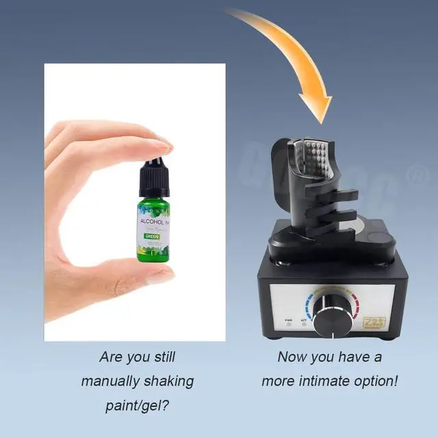 Alt view image 2 of 7 - Mini Vortex Mixer - Hands-Free Paint Shaker for DIY Models, 300-2400RPM, 3-Speed Setting, for 10-100ml Bottles of Paint, Nail Polish, Lab, Paints Acrylic, Eyelash Adhesives