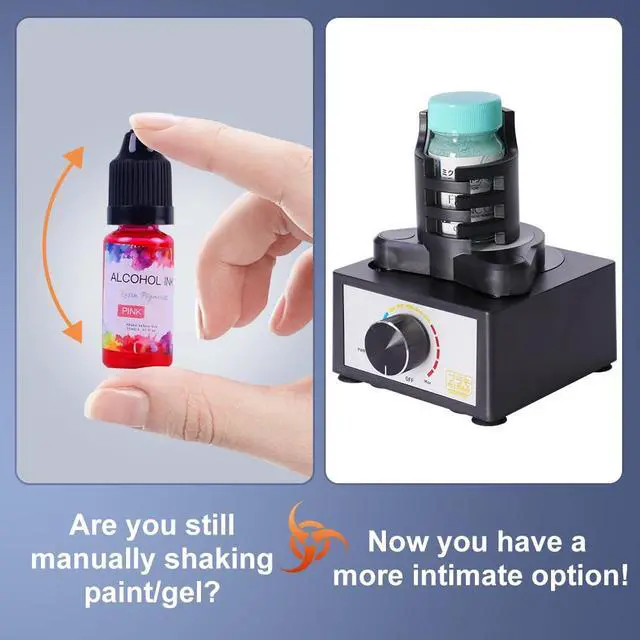 Alt view image 2 of 5 - Mini Vortex Mixer, DIY/Gundam Model Paint Shaker, Hands-Free, 300~2400rpm, Three-Stage Speed Mix, Suitable 10-100ml Shaker, for Paint, Nail Polish, Lab, Paints Acrylic, Eyelash Adhesives