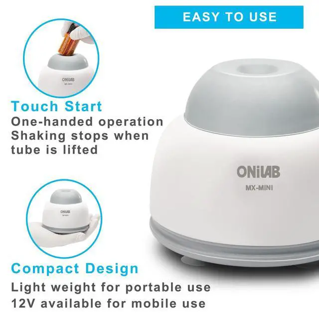 Alt view image 3 of 7 - Mini Vortex Mixer with Touch Function, Lab Mixing, Nail Polish,Eyelash Adhesives and Acrylic Paints Mixing, Lab Vortexer for Tubes,Include 120 pcs Stainless Steel Mixing Balls