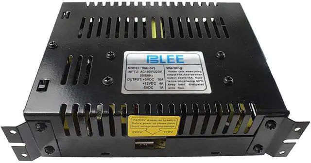 Alt view image 4 of 6 - 16A Switching Power Supply Box for Arcade Jamma | High Quality & Durable Multi Games Machines (5V 16A / 12V 4A / -5V 1A) LED Power on Indicator & Built-in EMI Filter