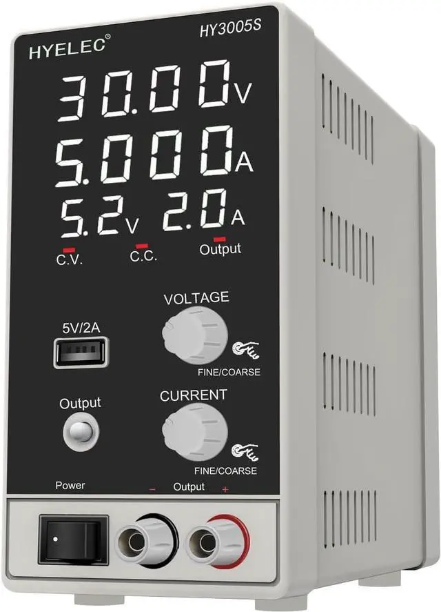 Main image of DC Power Supply Variable 30V 5A, Adjustable Switching Regulated Power Supply with 4-Digit LED Display, Coarse and Fine Adjustments,5V2A USB Interface,110V Input Voltage